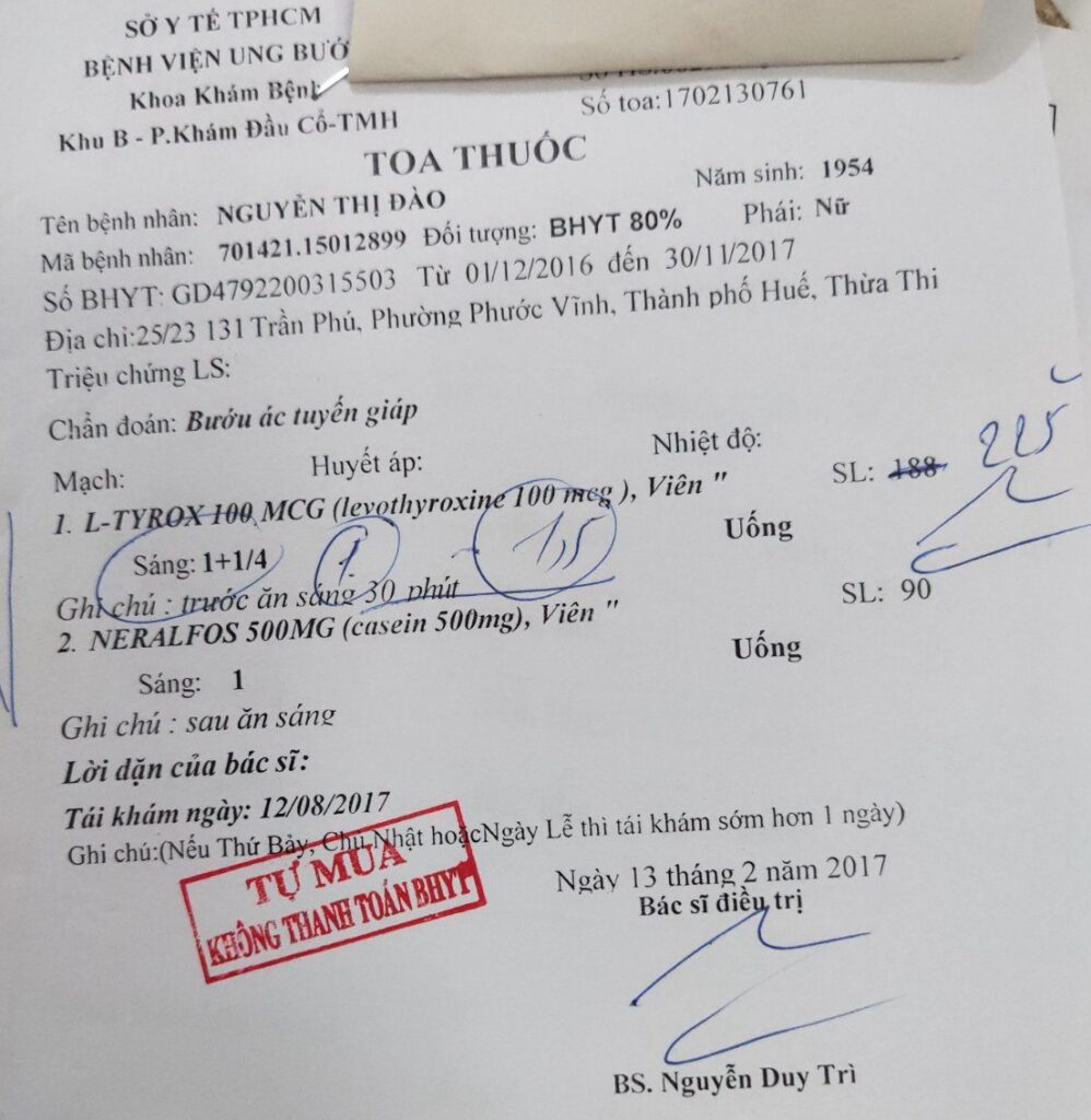 Quy Định Về Kê Đơn Điều Trị U Tuyến Giáp